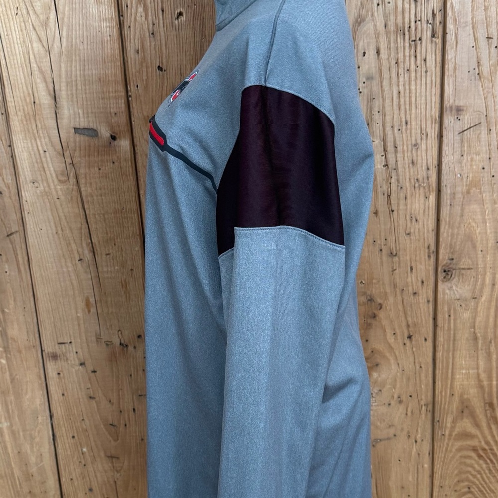 Nike Ohio State Buckeyes Men’s Large Gray Dri-FIT Quarter-Zip Pullover - Picture 6 of 9